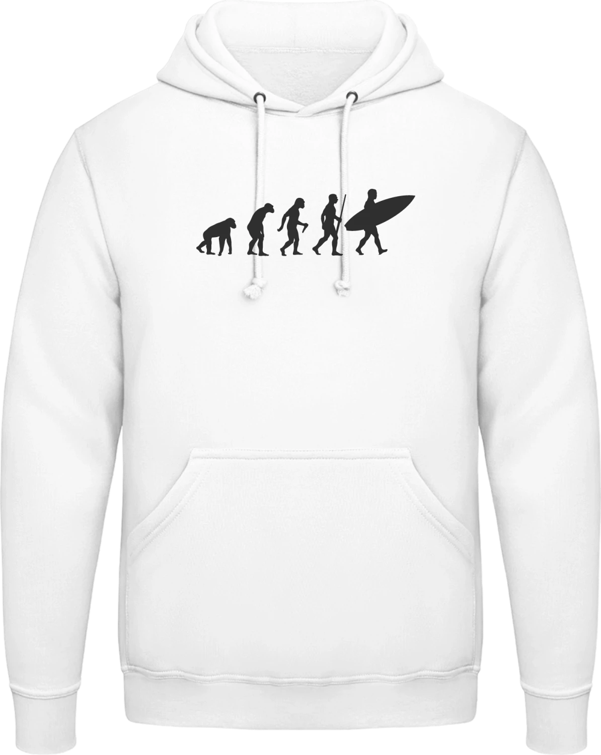 Surfer Evolution - Arctic white AWDis man hoodie - Front