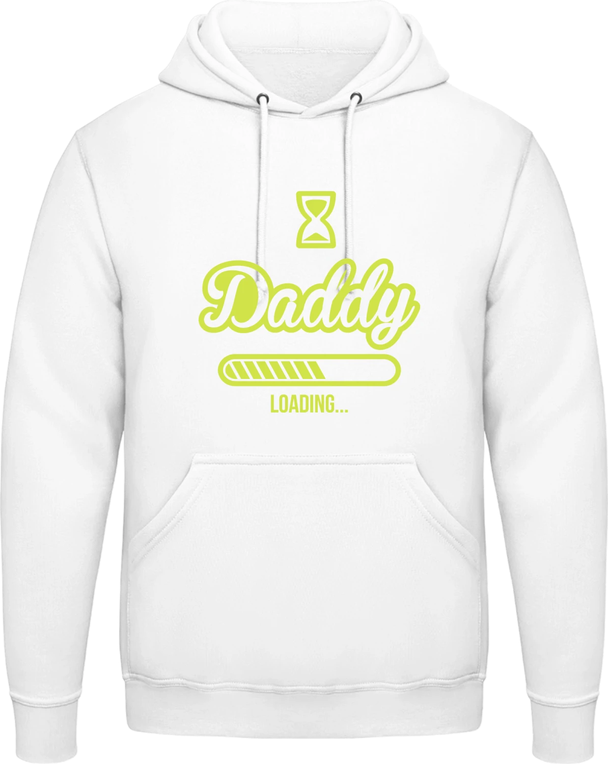 Daddy Loading Progress - Arctic white AWDis man hoodie - Front