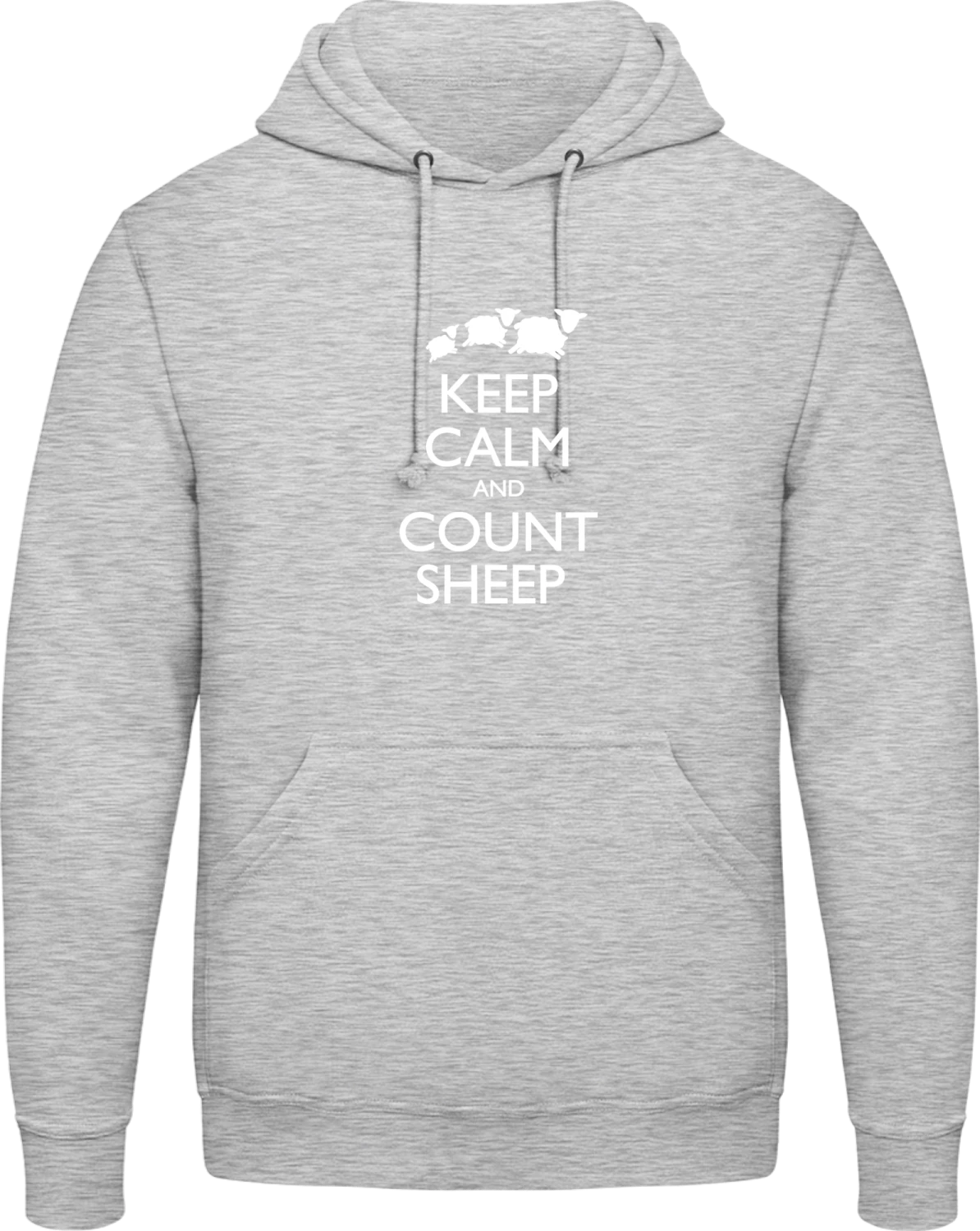Keep Calm And Count Sheep - Front_Heather Grey