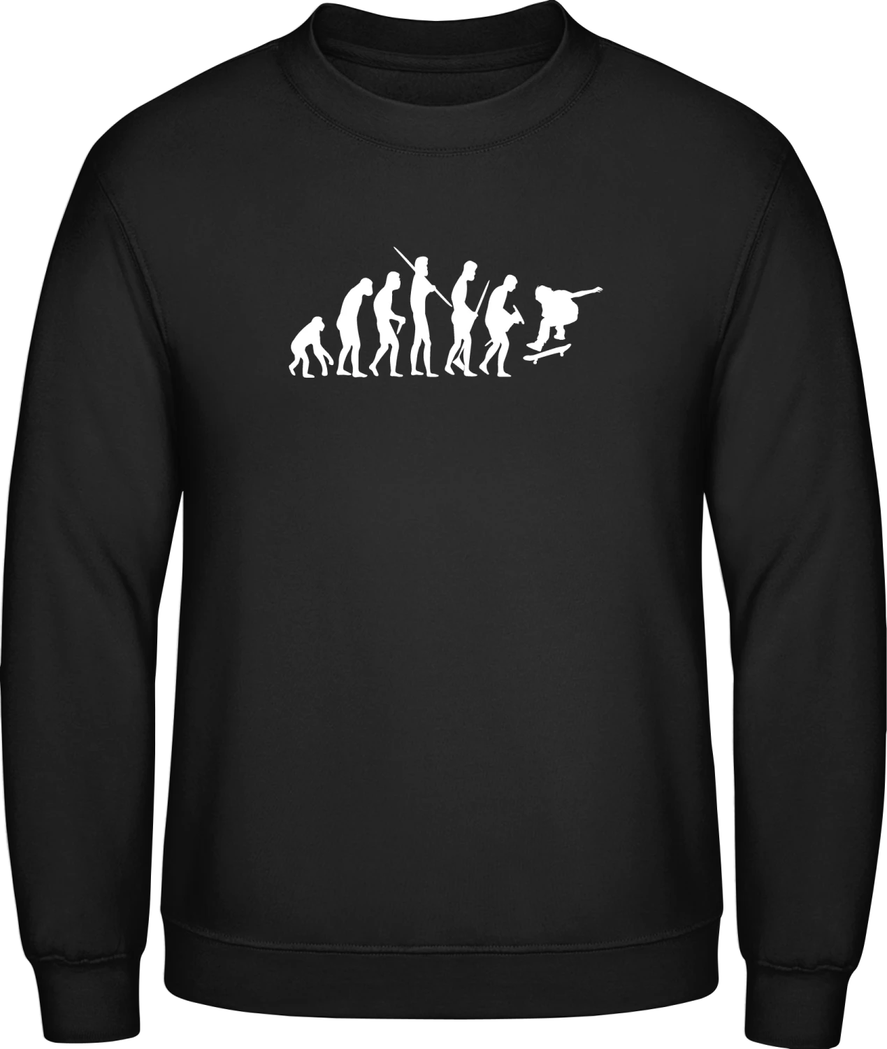Skate Evolution - Black AWDis sweatshirt Men - Front