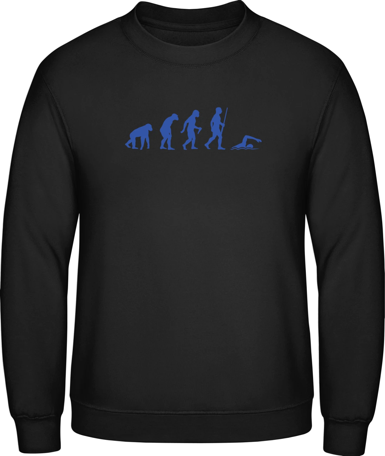 Swimmer Evolution - Black AWDis sweatshirt Men - Front