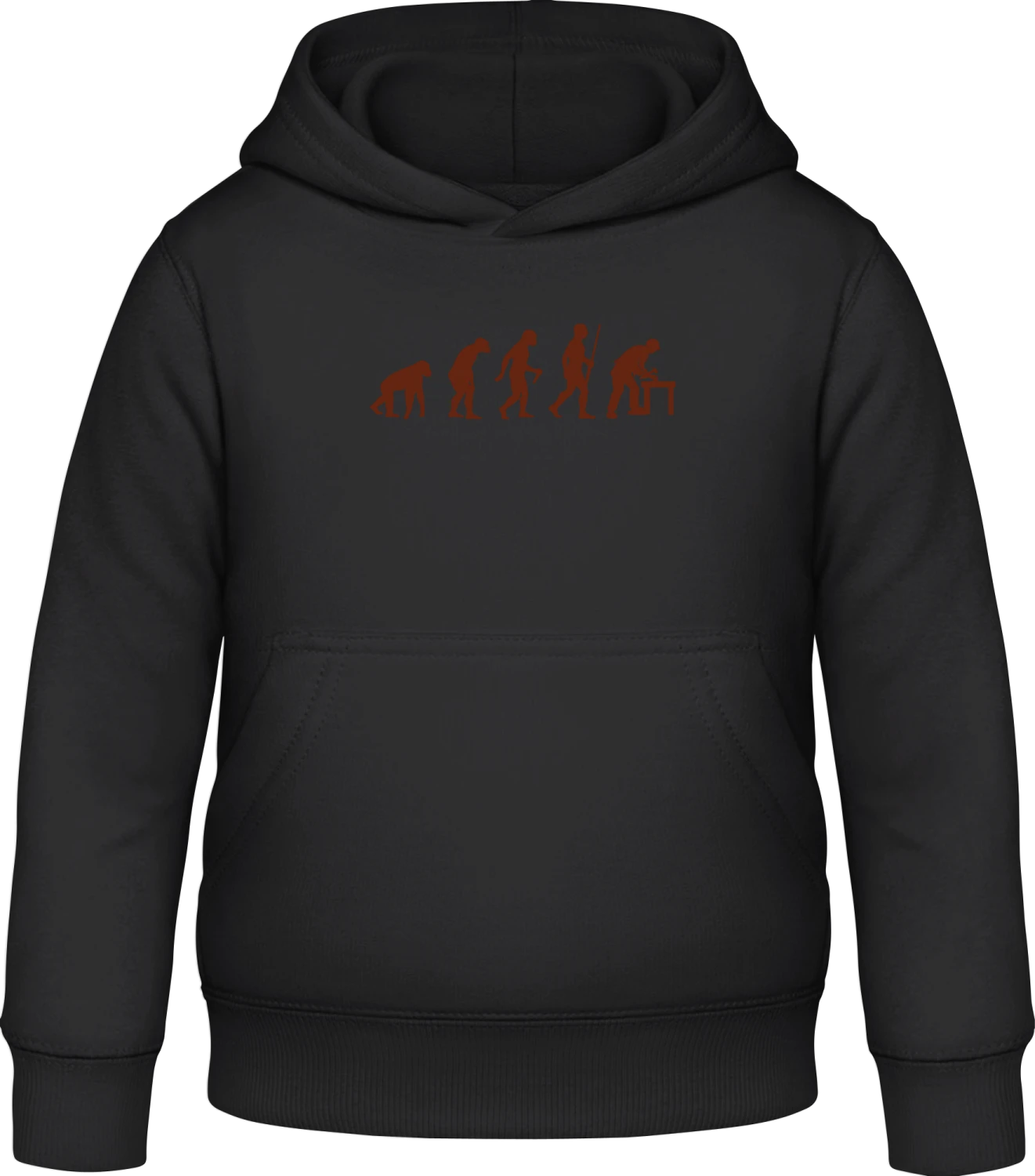 Carpenter Evolution - Black Awdis Hoodie Kids - Front