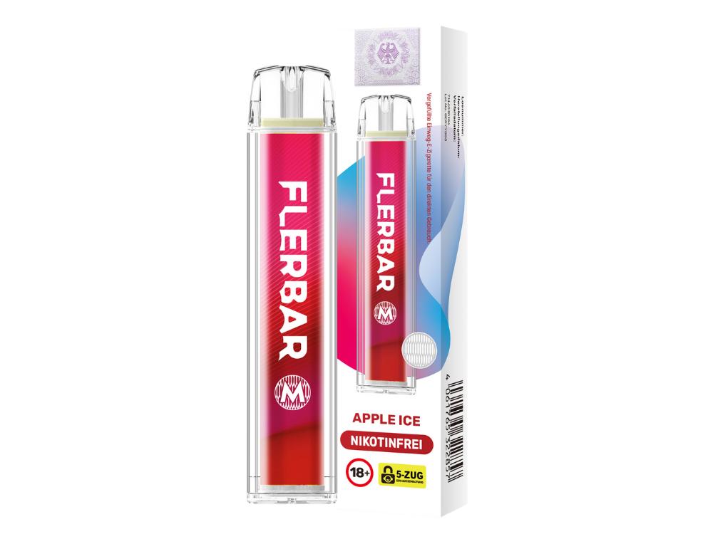 Flerbar - M Einweg E-Zigarette - Apple Ice 0 mg/ml