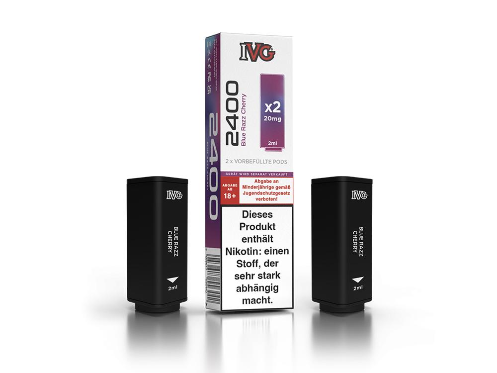 IVG - 2400 Pod Blue Razz Cherry 20 mg/ml (2 Stück pro Packung)