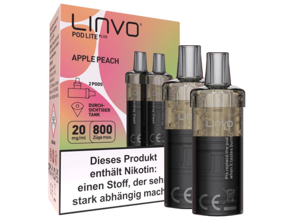 Linvo - Pod Lite Plus Cartridge Apple Peach 20 mg/ml (2 Stück pro Packung)