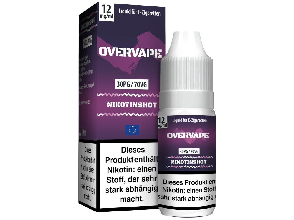 Overvape - 10 ml Nikotin Shot 30PG/70VG 12 mg/ml