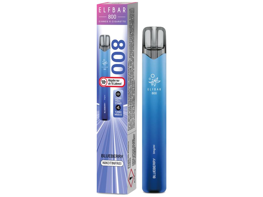 Elfbar 800 Einweg E-Zigarette - Blueberry 0 mg/ml