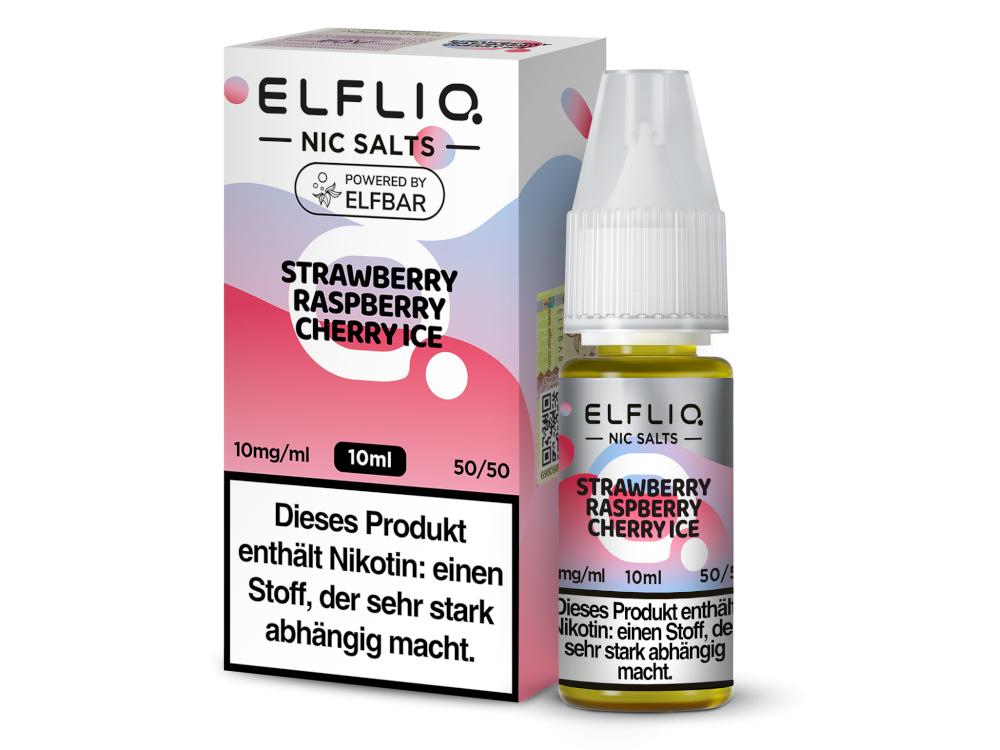 ELFLIQ - Strawberry Raspberry Cherry Ice - Nikotinsalz Liquid 10 mg/ml