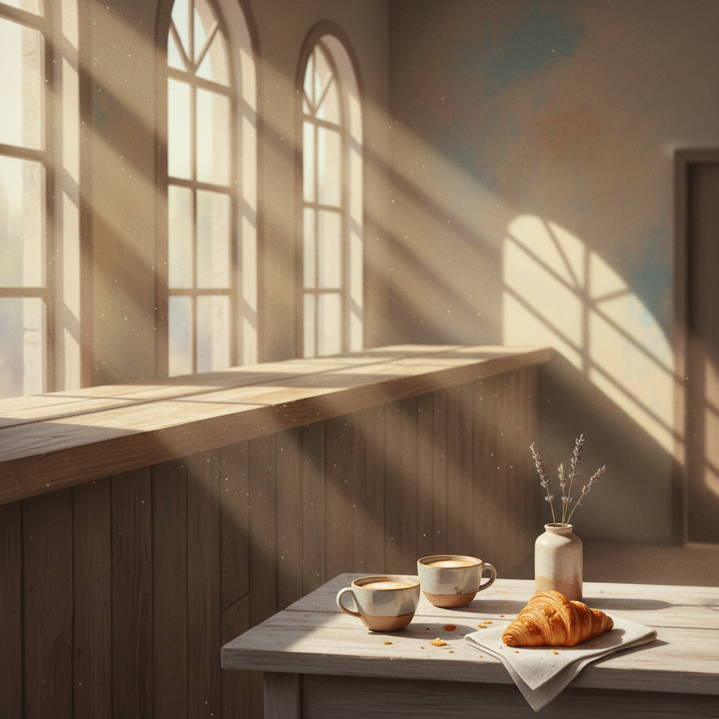 French Riviera Morning Bar Sunlight