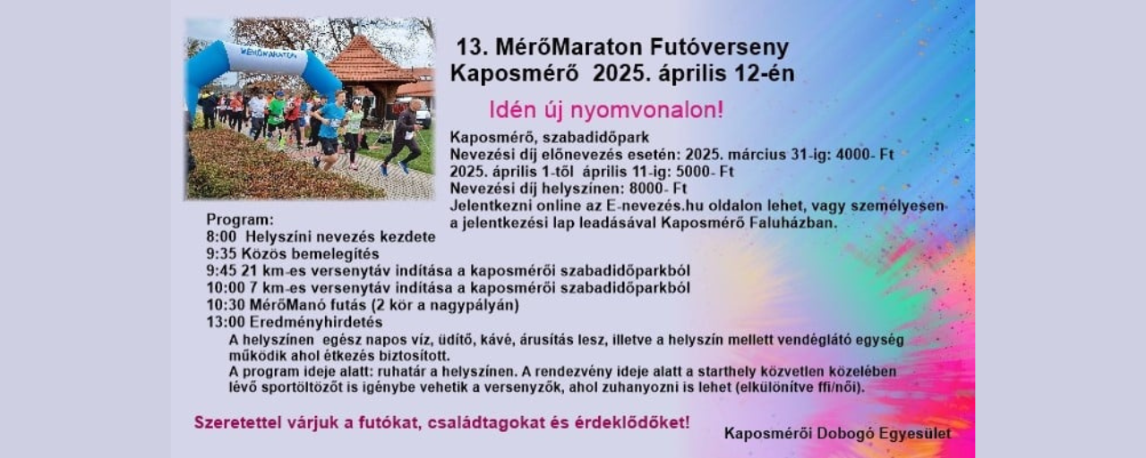 13. MérőMaraton Futóverseny