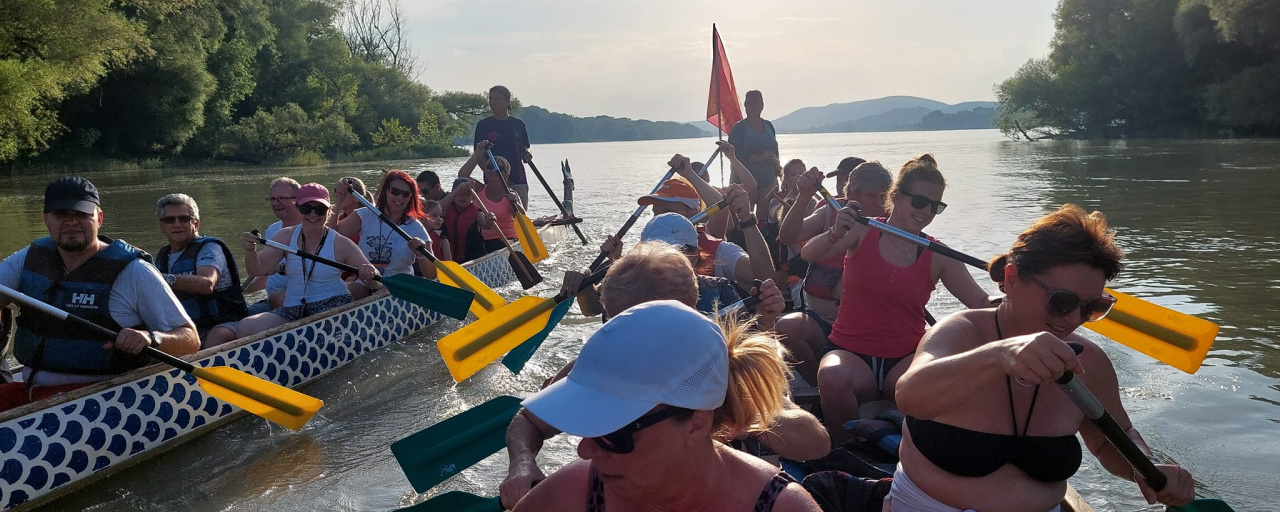 Naplementés sárkányhajó túra Verőce-Vác