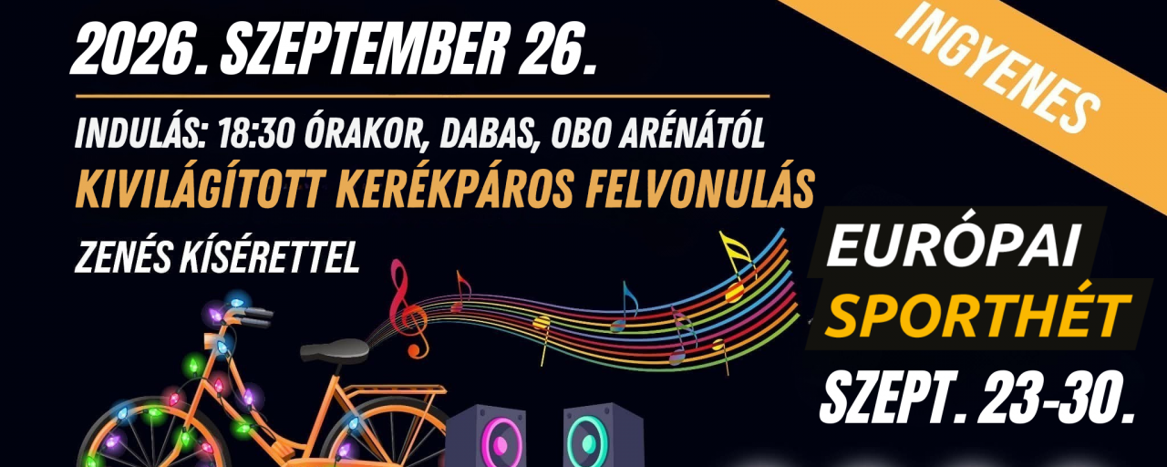Kivilágított Kerékpáros Felvonulás Dabason