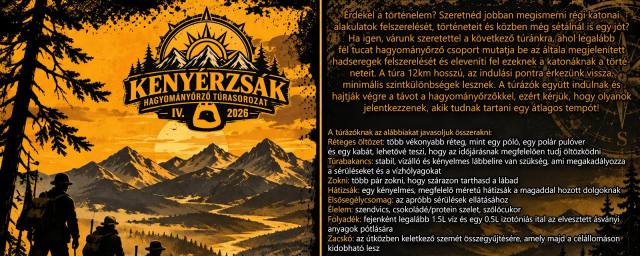 Kenyérzsák hagyományőrző túrasorozat - Vereb 12 km