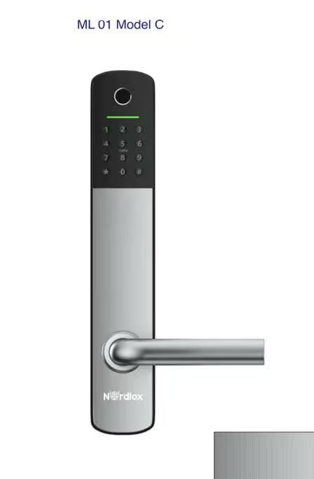 Nordlox ML01 Model C — Smart dørlås med kode og nøgle