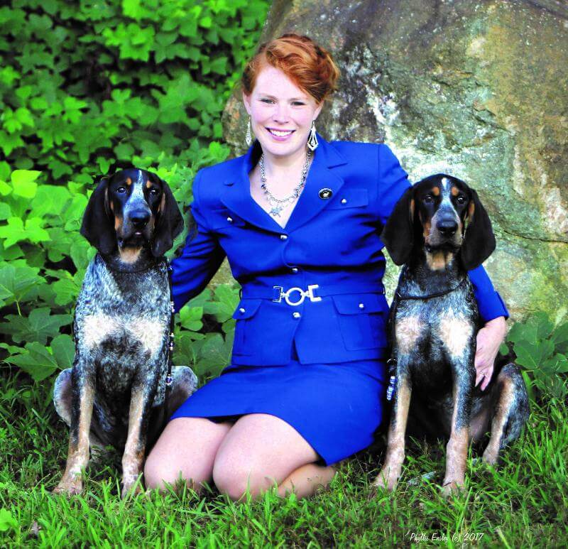 Kacie Davis Jordan Evenstar-WesRidge Bluetick Coonhounds