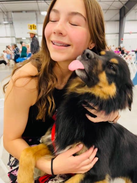 Anja Cikara-Gocke with her dog