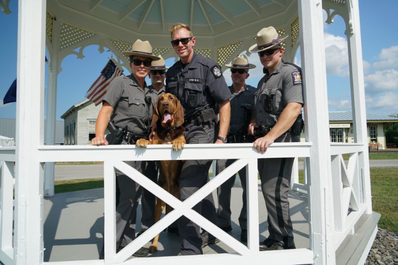 Police officers with K9 Service Dogs