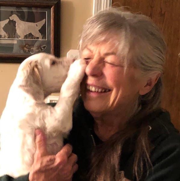 Dr. Jill Warren with newest puppy, ‘Ulysses’ (U)