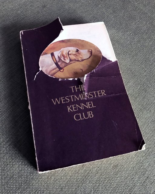 The cover of the writer’s 1981 Westminster catalog is as torn and tattered as it is well referenced and thoroughly treasured.