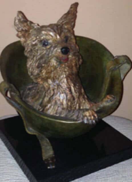Smoky Bronze at AKC Dog Museum War Dog Memorial, Artist Susan Bahary.