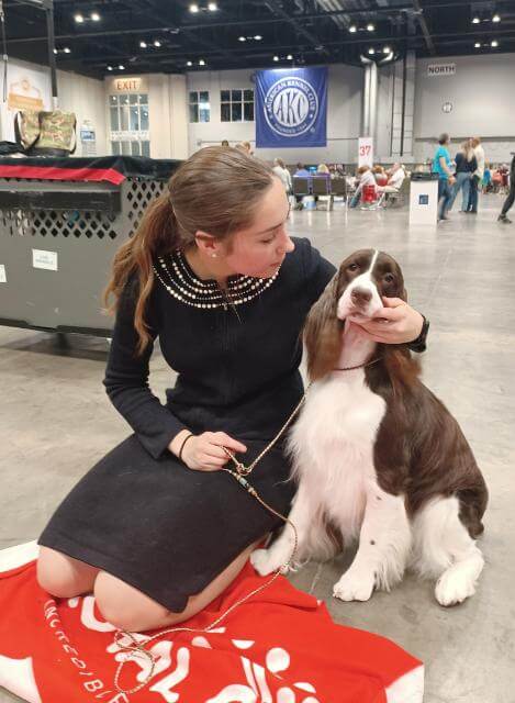 Junior at a dog show