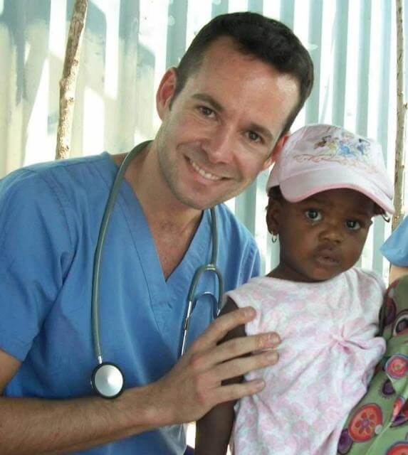Joe volunteering at an orphanage in Port-au-Prince, Haiti, after thedevastating earthquake in 2010