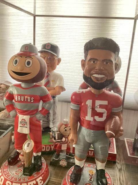 Charles Olvis’ collection of Ohio State Buckeye memorabilia.