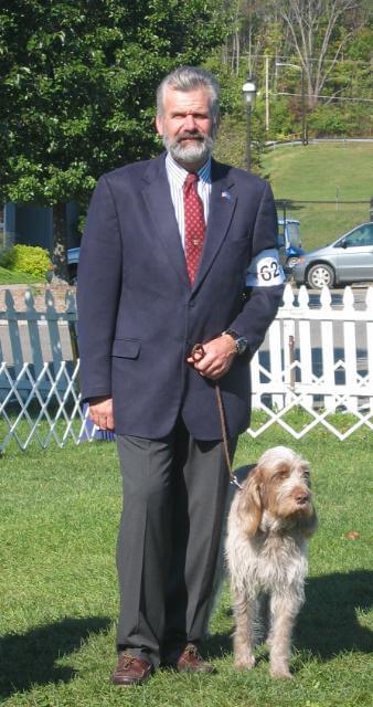 AKC Board Member ChrisSweetwood, ready for the ring.