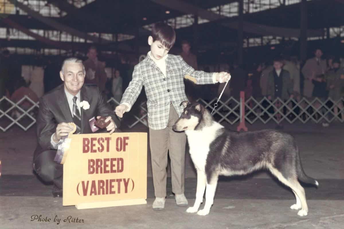 All-Rounder Judge Roy L. Ayers (my father) awarding nine-year-old Butch Schulman Best of Variety