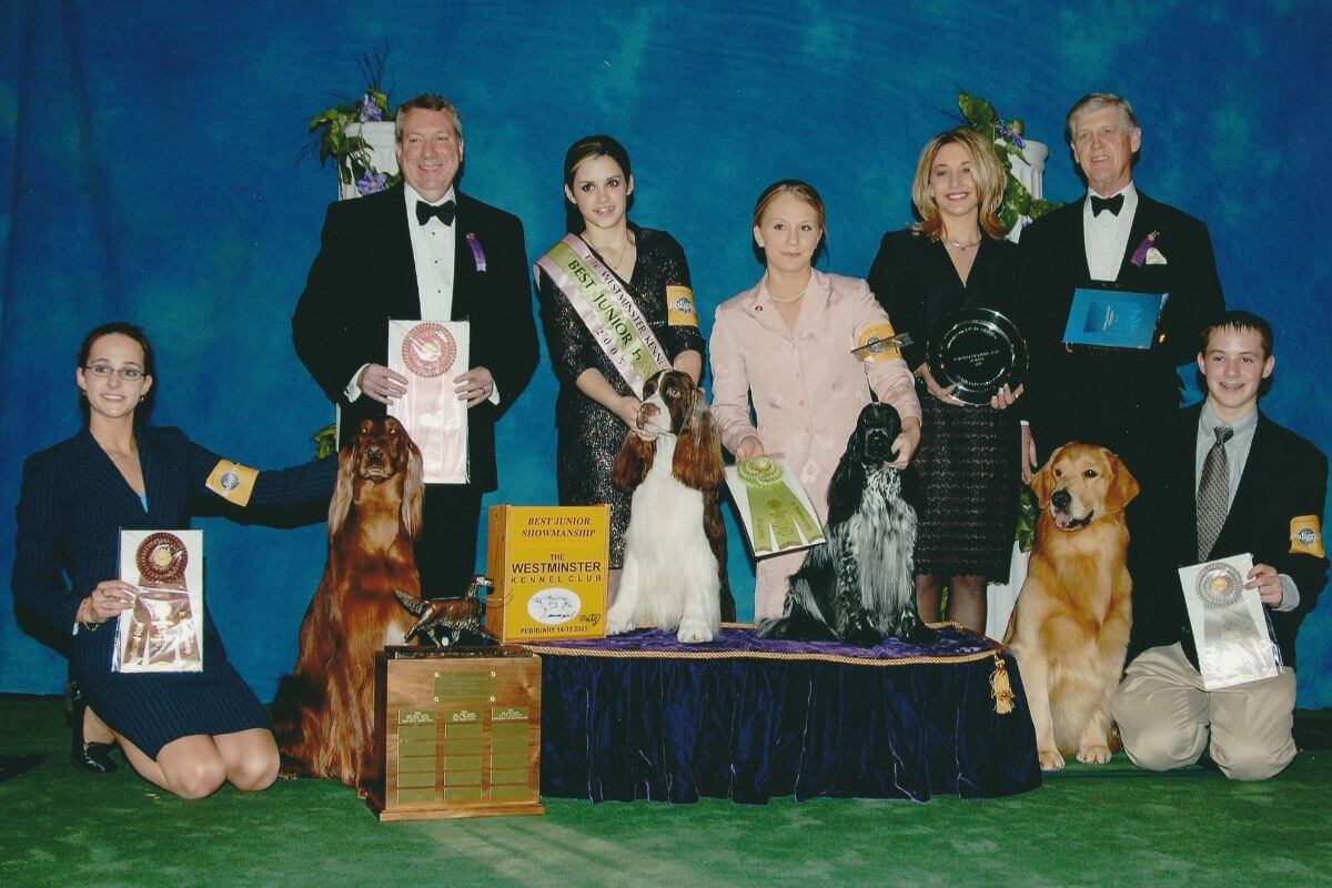 2005 - Dr. Charles Garvin has the honor of judging the big event he won as a boy: Westminster Kennel Club Juniors Finals
