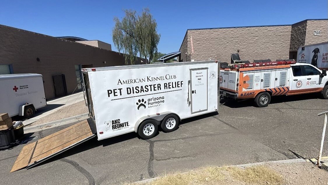 AKC Disaster Relief Trailer deploying for an emergency.