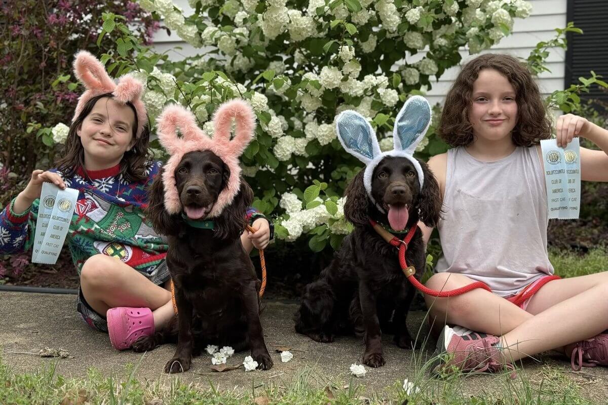 Johanna and Teagan with Sunny and Stetson