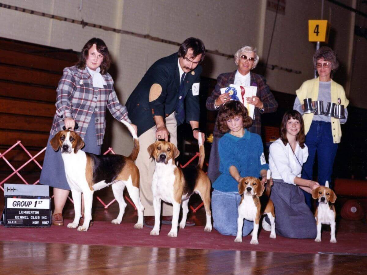 Ann Roth at a dog show in 1987