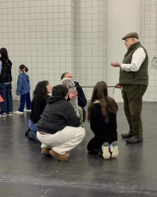 Some clubs remove the barrier formed by the tables. Most often you reel in interested folks just by standing in the aisle. Some talk more, some talk less, but they all want to share the experience of the dogs. It doesn’t get any more up close and personal.