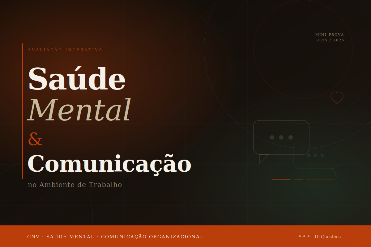 Saúde Mental & Comunicação no Trabalho