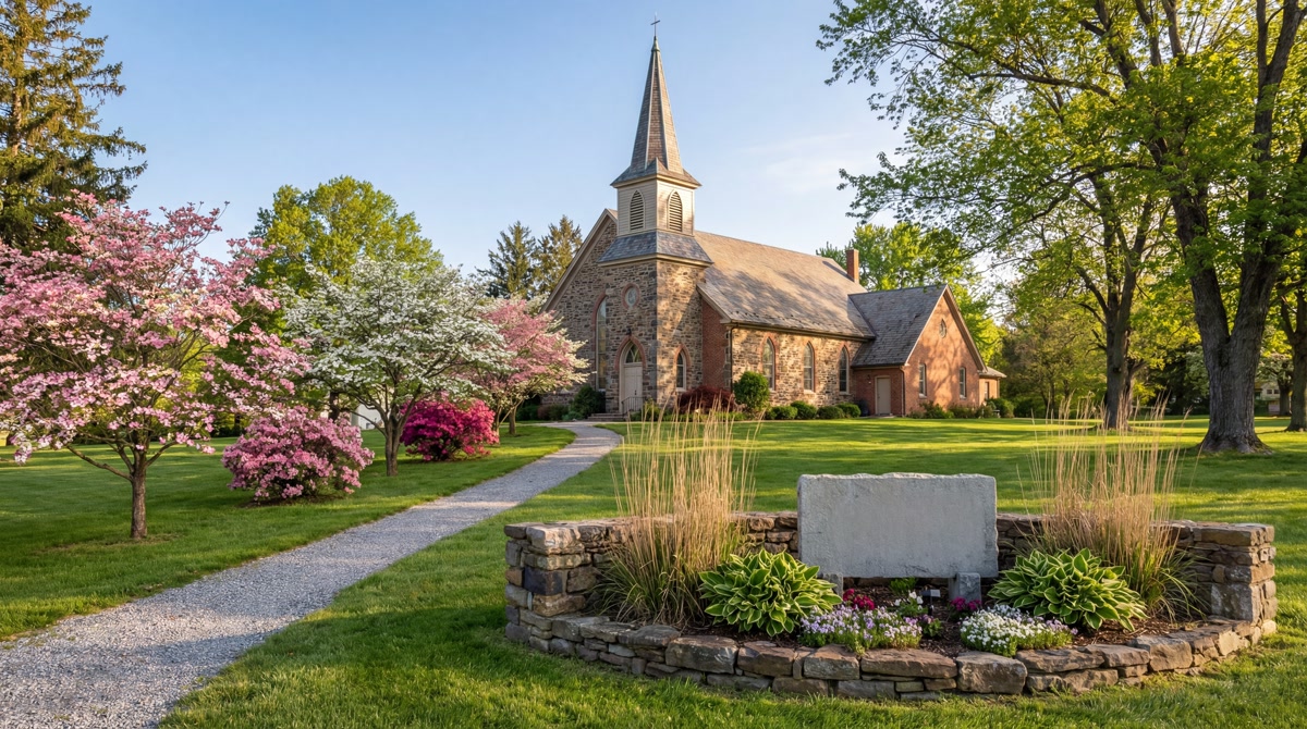 House of worship landscaping