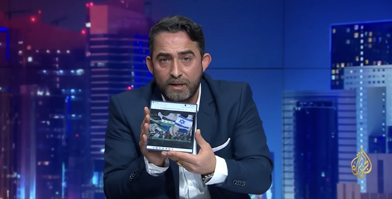 صورة مُفبركة استخدمها أيسر الولي في برنامج الاتجاه المعاكس