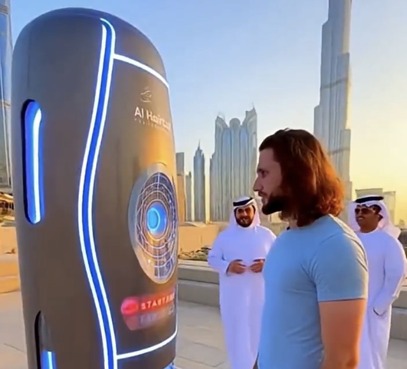 “فيديو مولّد بالذكاء الاصطناعي يُزعم أنه لمكائن حلاقة أوتوماتيكية في دبي”