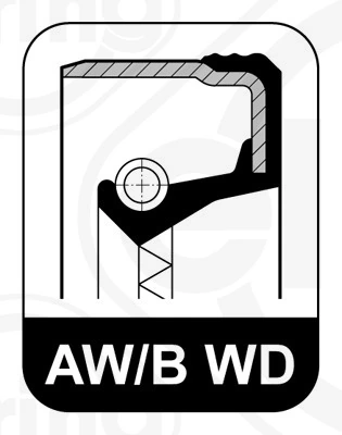 Bague d'étanchéité, moyeu de roue ELRING 768.057