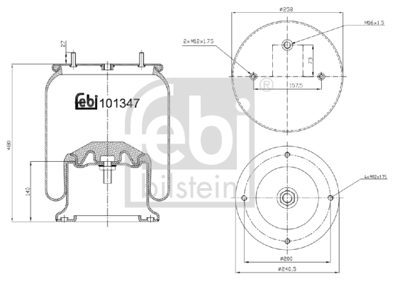Soufflet de suspension, suspension pneumatique