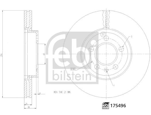 Disque de frein FEBI BILSTEIN 175496