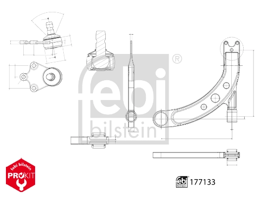 Bras de liaison, suspension de roue FEBI BILSTEIN 177133
