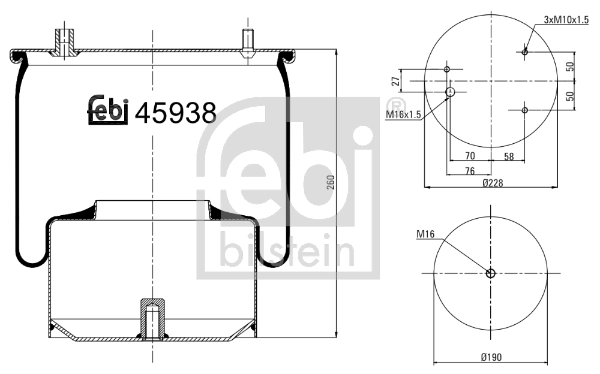Soufflet de suspension, suspension pneumatique