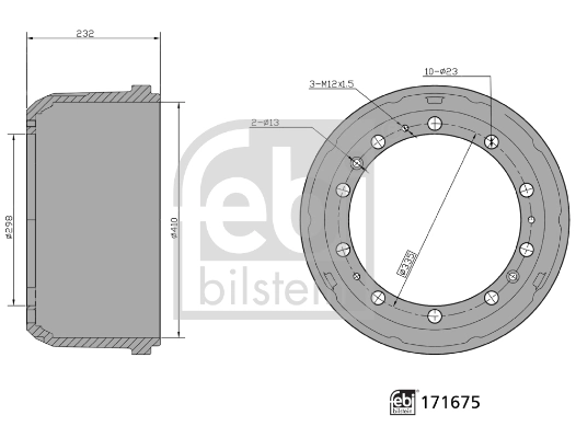 Tambour de frein FEBI BILSTEIN 171675