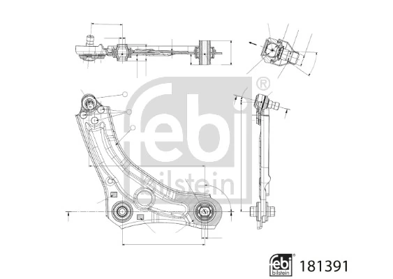 Bras de liaison, suspension de roue FEBI BILSTEIN 181391
