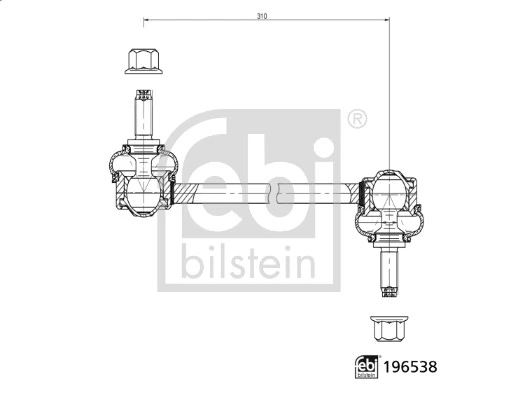 Entretoise/tige, stabilisateur FEBI BILSTEIN 196538