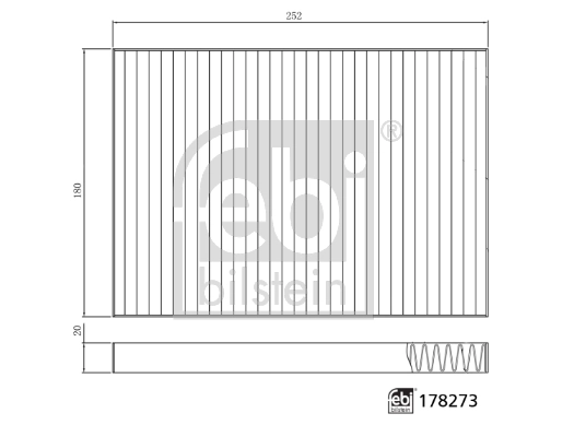 Filtre, air de l'habitacle FEBI BILSTEIN 178273