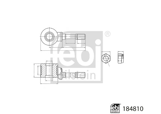 Entretoise/tige, stabilisateur FEBI BILSTEIN 184810