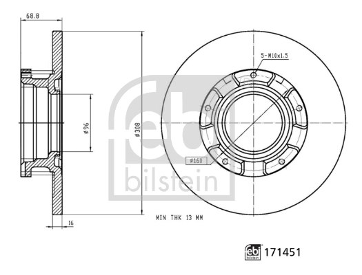 Disque de frein FEBI BILSTEIN 171451