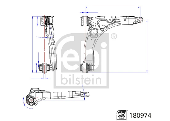 Bras de liaison, suspension de roue FEBI BILSTEIN 180974